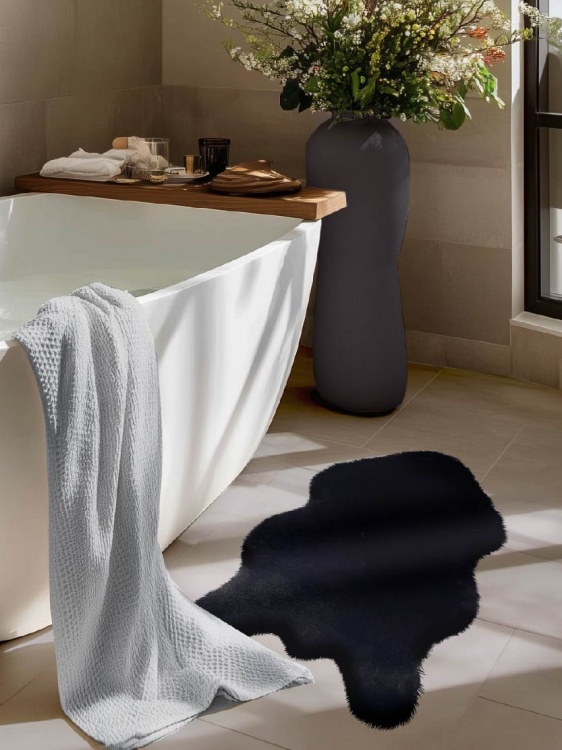 Коврик меховой шкура SHAHINTEX (3 см) 50х88 блэкглама 29 - 3