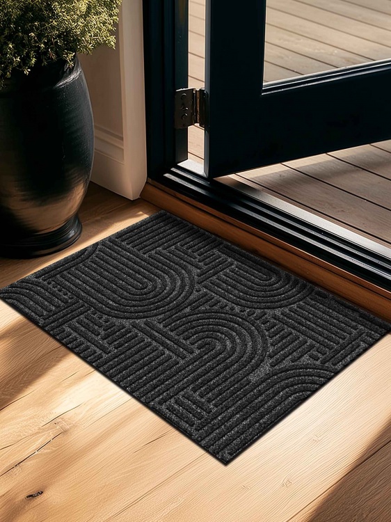 Коврик icarpet ЛАБИРИНТ с тиснением 40х60 чёрный гранит 03 - 2