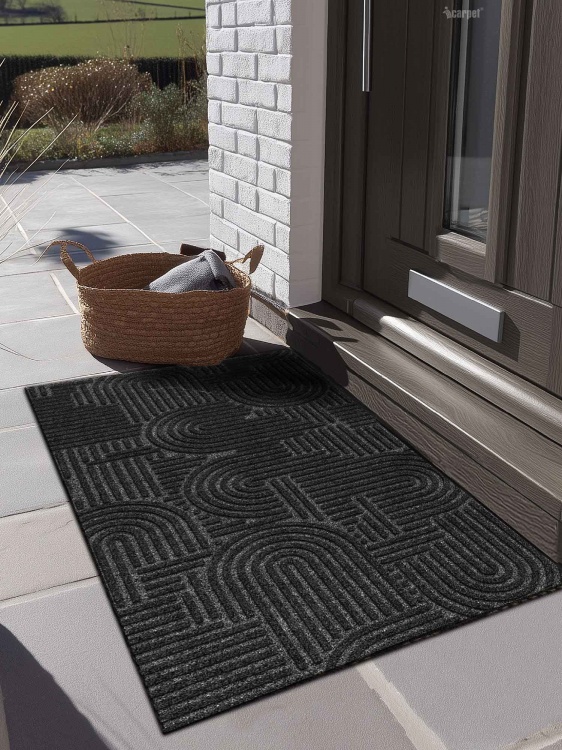 Коврик icarpet ЛАБИРИНТ с тиснением 50х100 чёрный гранит 03 S - 5