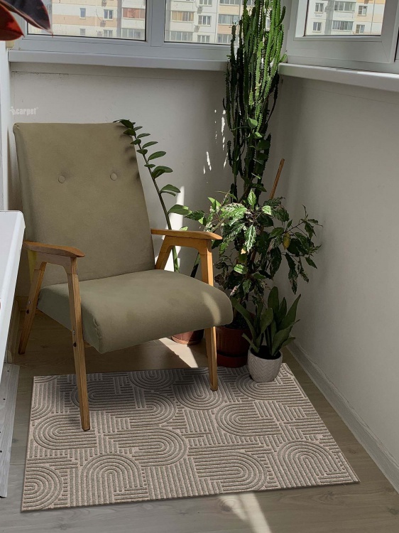 Коврик icarpet ЛАБИРИНТ с тиснением 50х100 донской песок 04 S - 3