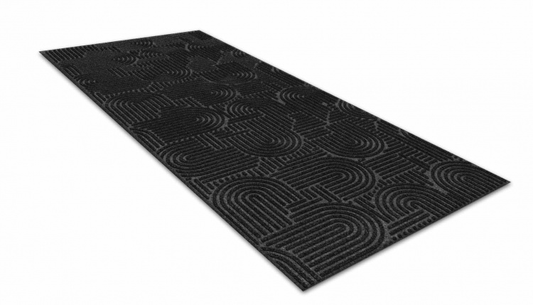 Коврик icarpet ЛАБИРИНТ с тиснением 60х200 чёрный гранит 03 S