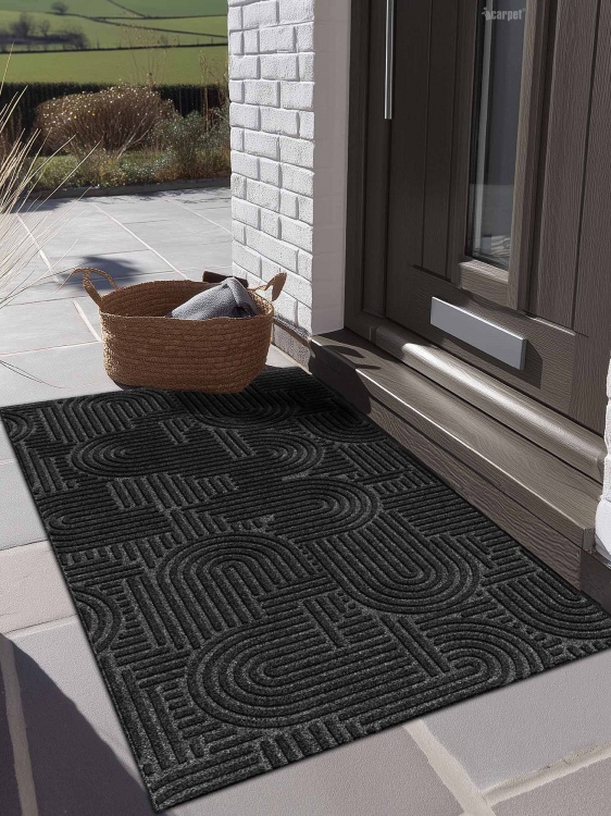 Коврик icarpet ЛАБИРИНТ с тиснением 67х120 чёрный гранит 03 S - 5