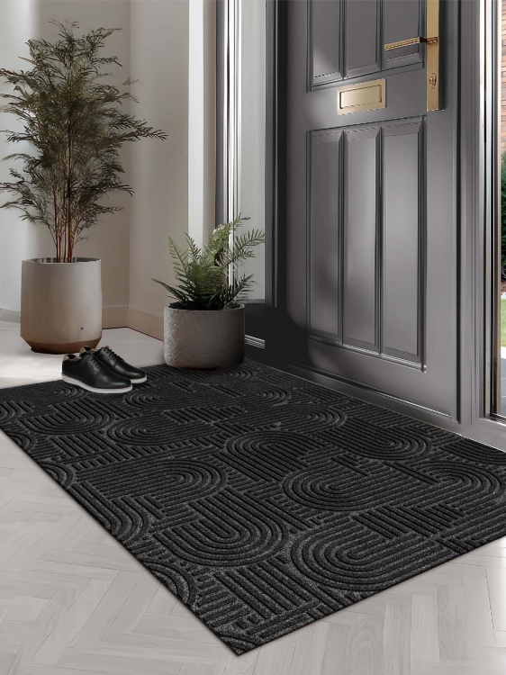 Коврик icarpet ЛАБИРИНТ с тиснением 100х150 чёрный гранит 03 S - 4
