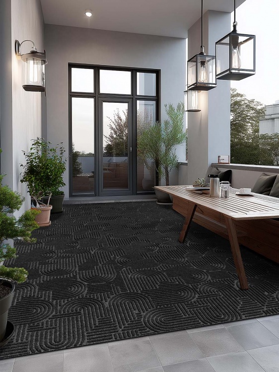 Коврик icarpet ЛАБИРИНТ с тиснением 200х300 чёрный гранит 03 S - 3