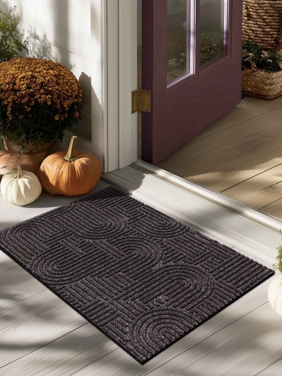 Коврик icarpet ЛАБИРИНТ с тиснением 50х80 чёрный гранит 03 - 4