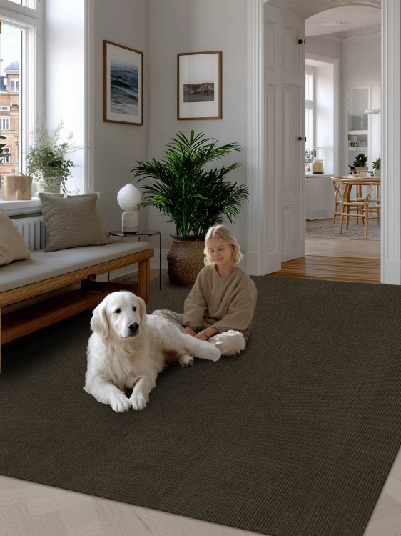 Коврик придверный влаговпитывающий icarpet Ребристый ТПР 200х300 мокко 02 S - 3