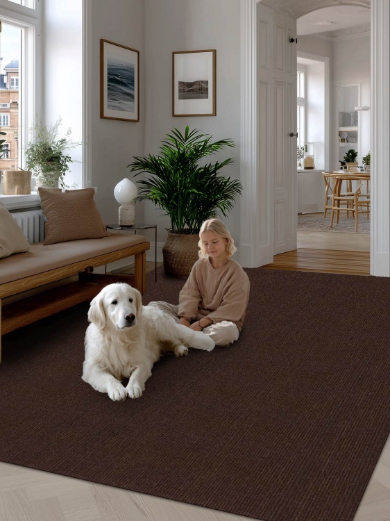 Коврик придверный влаговпитывающий icarpet Ребристый ТПР 200х300 брауни 04 S - 3