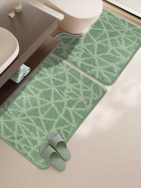 Набор ковриков SHAHINTEX РР 50*80+50*50 001 зеленый чай 79 - 2
