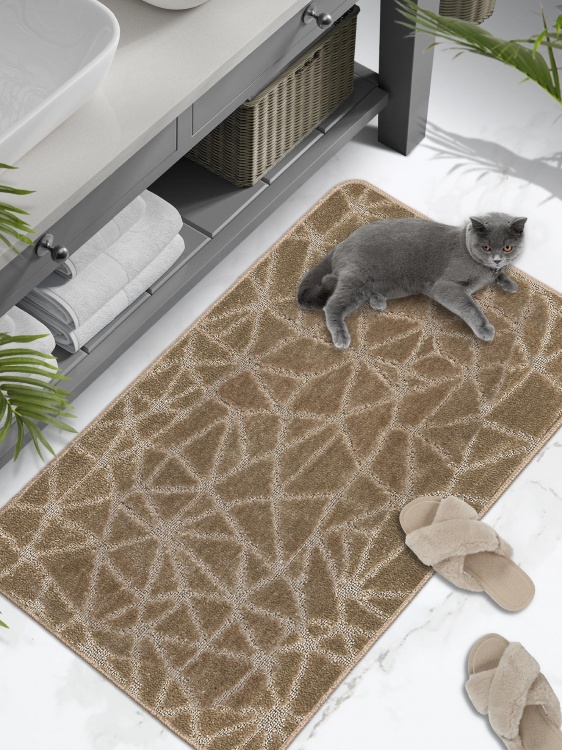 Коврик SHAHINTEX РР 60*100 001 кофе с молоком 55 S - 3