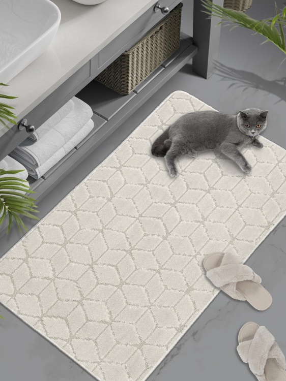 Коврик SHAHINTEX РР 60*100 002 кремовый 3 S - 3