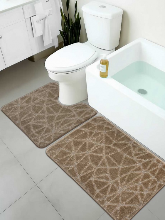 Набор ковриков SHAHINTEX РР 50*80+50*50 001 кофе с молоком 55 - 4