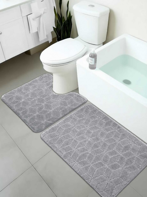 Набор ковриков SHAHINTEX РР 50*80+50*50 002 серый 50 - 4