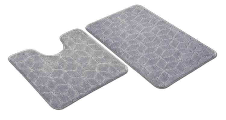 Набор ковриков SHAHINTEX РР 50*80+50*50 002 серый 50