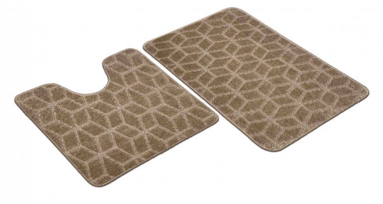 Набор ковриков SHAHINTEX РР 50*80+50*50 002 кофе с молоком 55