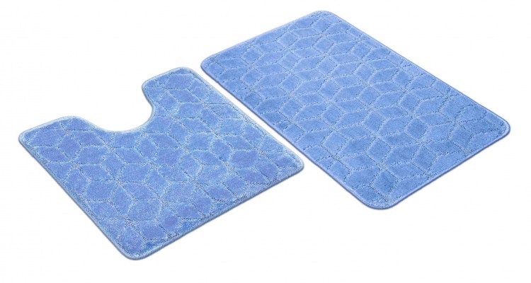 Набор ковриков SHAHINTEX РР 50*80+50*50 002 голубой 11