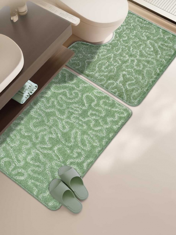 Набор ковриков SHAHINTEX РР 50*80+50*50 003 зеленый чай 79 - 2