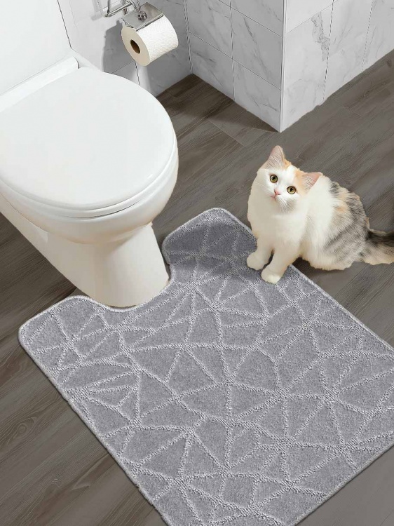 Коврик SHAHINTEX РР 60*80 001 серый 50 S - 3