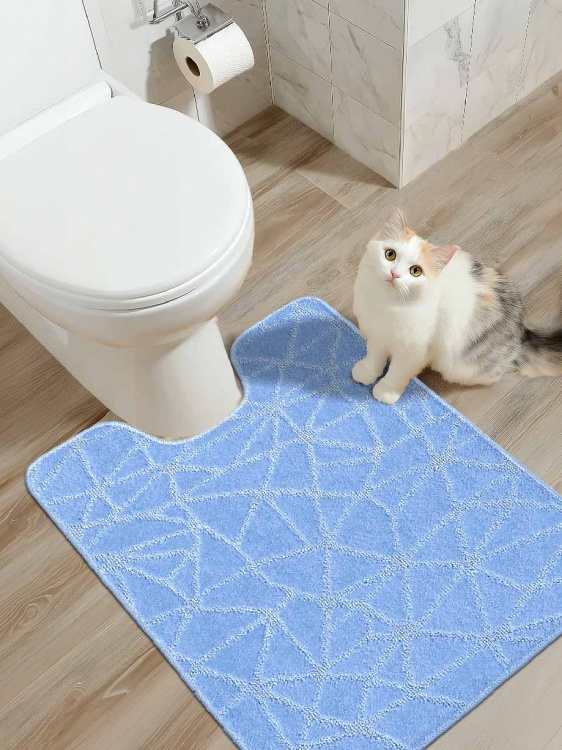 Коврик SHAHINTEX РР 60*80 001 голубой 11 S - 3