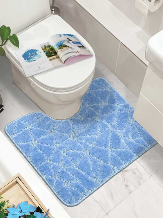 Коврик SHAHINTEX РР 60*50 001 голубой 11 S - 4