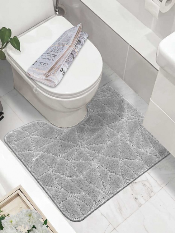 Коврик SHAHINTEX РР 60*50 001 серый 50 S - 3