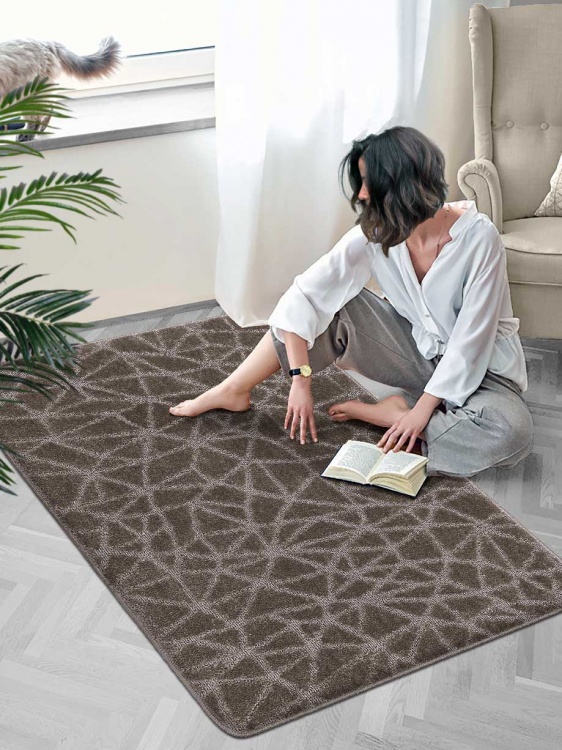 Коврик SHAHINTEX РР 100х150 001 мокко 80 S - 3