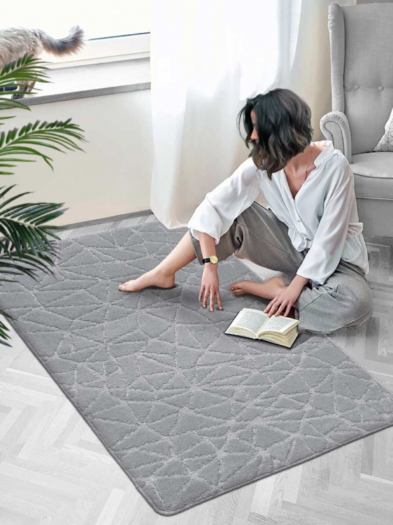 Коврик SHAHINTEX РР 100х150 001 серый 50 S - 3